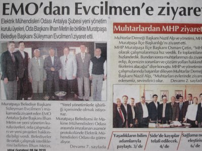 EMO'DAN EVCİLMEN'E ZİYARET (HİLAL-08.04.2010)