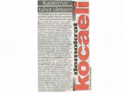 KARAELMAS TABUT OLMASIN