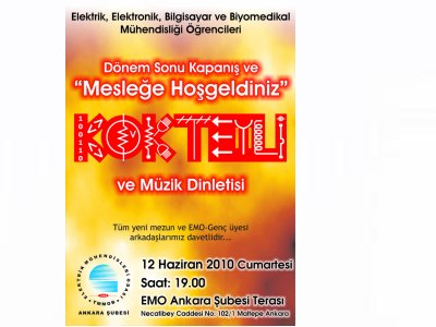 YENİ MEZUNLAR İÇİN DÖNEM SONU KAPANIŞ VE MESLEĞE HOŞGELDİN KOKTEYLİ DÜZENLENİYOR