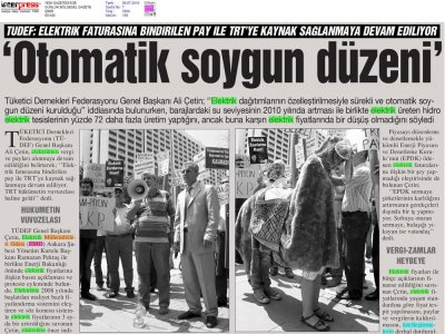 'OTOMATİK SOYGUN DÜZENİ' (YENİGAZETEM EGE, 09.07.2010)