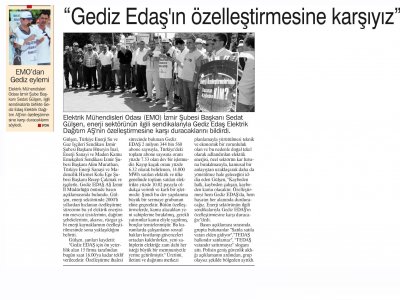 EMO'DAN GEDİZ EYLEMİ-23.07.2010 EGE TELGRAF