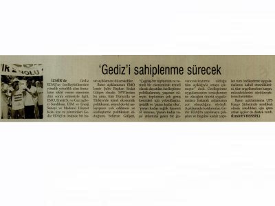 GEDİZ'İ SAHİPLENME SÜRECEK-23.07.2010 EVRENSEL