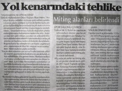 İLHAN METİN:YAŞANMAYACAK DİYEMEZSİNİZ (HİLAL GAZETESİ-23.07.2010)