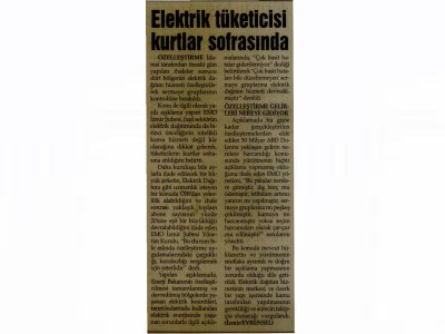 ELEKTRİK TÜKETİCİSİ KURTLAR SOFRASINDA-11.08.2010 EVRENSEL