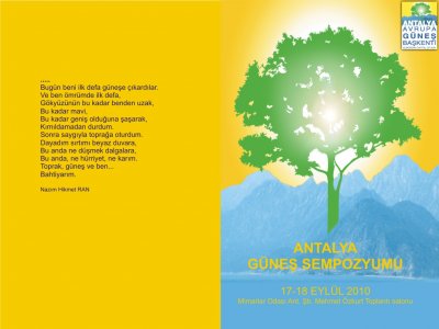 ANTALYA GÜNEŞ SEMPOZYUMU DÜZENLENİYOR