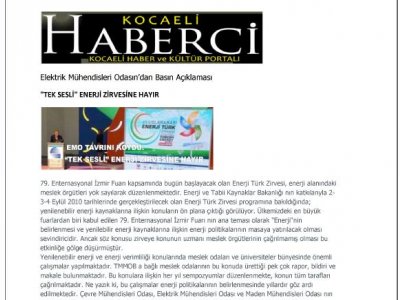 "TEK SESLİ" ENERJİ ZİRVESİNE HAYIR