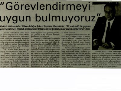 GÖREVLENDİRMEYİ UYGUN BULMUYORUZ (ANTALYA SON HABER-14.10.2010)