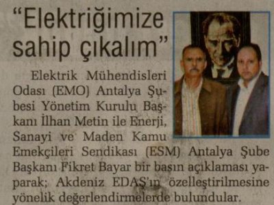 İLHAN METİN:ELEKTRİĞİMİZE SAHİP ÇIKALIM (SON HABER-25.11.2010)