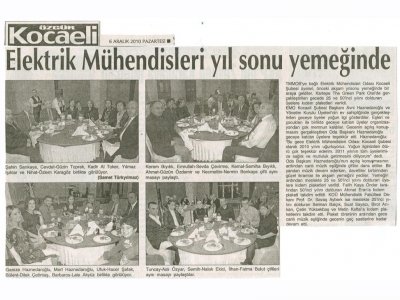 ELEKTRİK MÜHENDİSLERİ YIL SONU YEMEĞİNDE