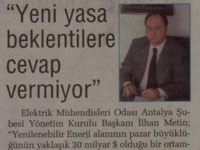 YENİ YASA BEKLENTİLERE CEVAP VERMİYOR (ANTALYA SON HABER-01.03.2011)