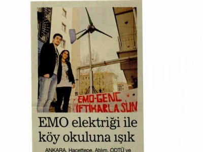 EMO ELEKTRİĞİ İLE KÖY OKULUNA IŞIK (HABERTÜRK ANKARA, 09.04.2011)