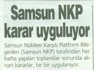 SAMSUN NKP KARAR UYGULUYOR(ARENA GAZETESİ-14.04.2011)