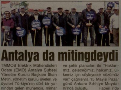 ANTALYA DA MİTİNGDEYDİ (GERÇEK AKDENİZ- 17.05.2011)