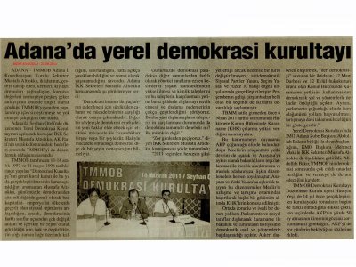 TMMOB ADANA YEREL DEMOKRASİ KURULTAYI