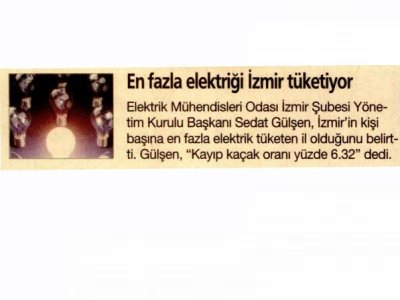 EN FAZLA ELEKTRİĞİ İZMİR TÜKETİYOR -27.06.2011 - HABER TÜK EGE