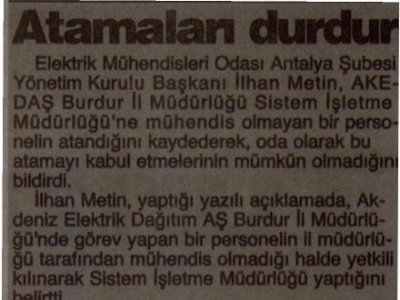 ATAMALARI DURDUR (İLERİ-16.08.2011)