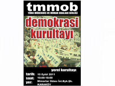 TMMOB  İSTANBUL YEREL KURULTAYI YAPILACAKTIR