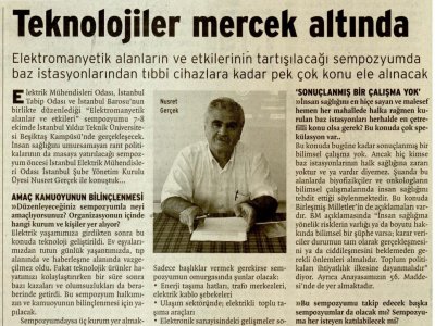 TEKNOLOJİLER MERCEK ALTINDA (06.10.2011 - BİRGÜN)