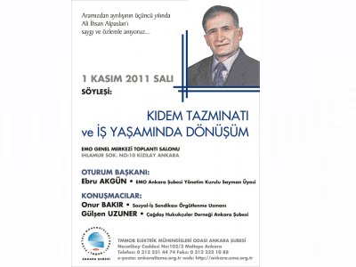 ALİ İHSAN ALPASLAN ANISINA SÖYLEŞİ: KIDEM TAZMINATI VE İŞ YAŞAMINDA DÖNÜŞÜM