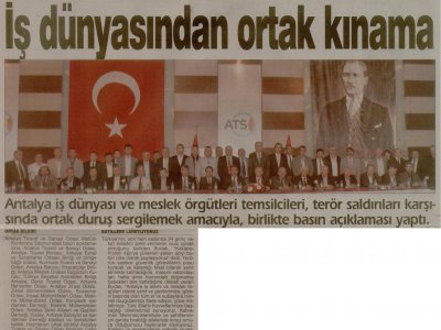 İŞ DÜNYASINDAN ORTAK KINAMA (ANTALYA-22.10.2011)