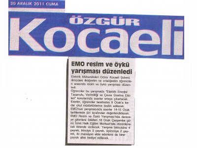 EMO RESİM VE ÖYKÜ YARIŞMASI DÜZENLEDİ