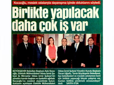 BİRLİKTE YAPILACAK DAHA ÇOK İŞ VAR - 29.02.2012 - EGE`DE BUGÜN