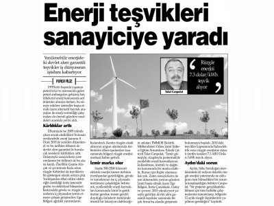 ENERJİ TEŞVİKLERİ SANAYİCİYE YARADI - 07.03.2012 - YENİGÜN