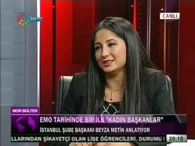 38. DÖNEM | ŞUBEMİZ YÖNETİM KURULU BAŞKANI BEYZA METİN, IMC TV TELEVİZYONUNDA `MOR BÜLTEN` PROGRAMINA KATILDI (14.03.2012)