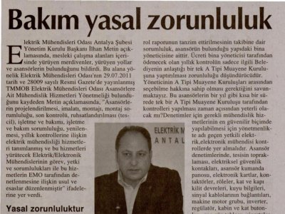 BAKIM YASAL ZORUNLULUK (ANTALYA KÖRFEZ-28.04.2012)