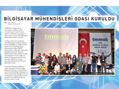 BİLGİSAYAR MÜHENDİSLERİ ODASI KURULDU (BİLİŞİM DERGİSİ, HAZİRAN 2012)