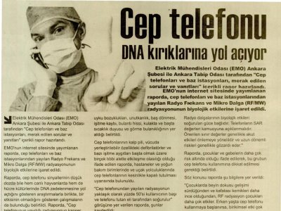 CEP TELEFONU DNA KIRIKLARINA YOL AÇIYOR (ÇAĞDAŞ KENT, 20.07.2012)