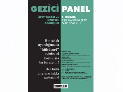 TMMOB İKK “AFET YASASI VE KENTSEL DÖNÜŞÜM” PANELİ DÜZENLİYOR