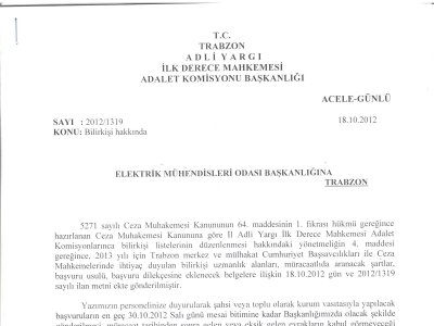 BİLİRKİŞİLİK BAŞVURUSU