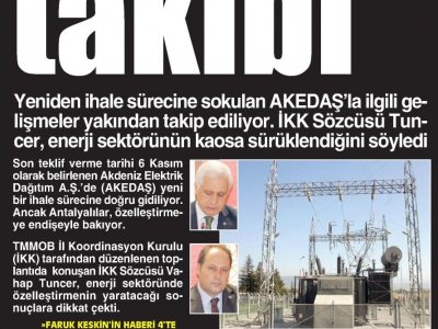 AKDENİZ AKEDAŞ TAKİBİ (CUMHURİYET ANTALYA AKDENİZ-02.11.2012)