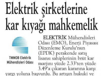 ELEKTRİK ŞİRKETLERİNE KAR KIYAĞI MAHKEMELİKANTALYA (EKSPRES-26.12.2012)