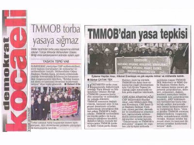 TMMOB`DAN YASA TEPKİSİ-DEMOKRAT KOCAELİ
