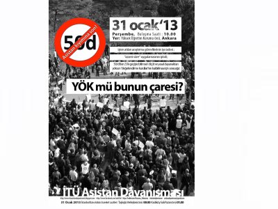 İTÜ’DE İŞTEN ATILAN ASİSTANLAR YÖK ÖNÜNDE EYLEMDE