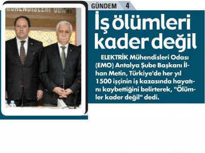 İŞ ÖLÜMLERİ KADER DEĞİL (ANTALYA KÖRFEZ-05.03.2013)