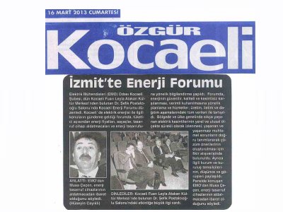 İZMİT`TE ENERJİ FORUMU-ÖZGÜR KOCAELİ