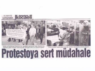 PROTESTOYA SERT MÜDAHALE-DEMOKRAT KOCAELİ