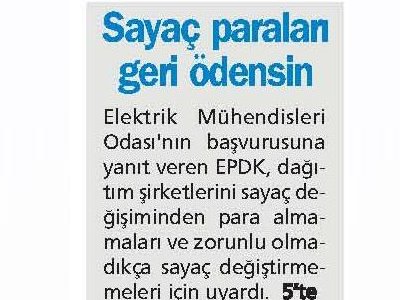 SAYAÇ PARALARI  GERİ ÖDENSİN (ANTALYA GÜNDEM-15.05.2013)