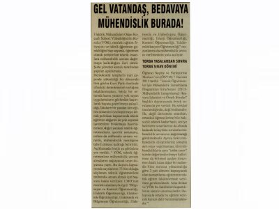 GEL VATANDAŞ, BEDAVAYA MÜHENDİSLİK BURADA-GEBZE HABER