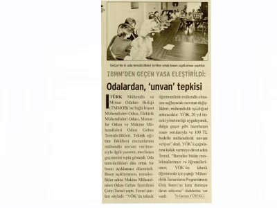 ODALARDAN ÜNVAN TEPKİSİ-DEMOKRAT GEBZE
