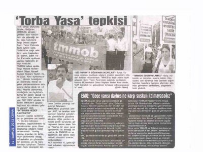 TORBA YASA TEPKİSİ-ÖZGÜR KOCAELİ