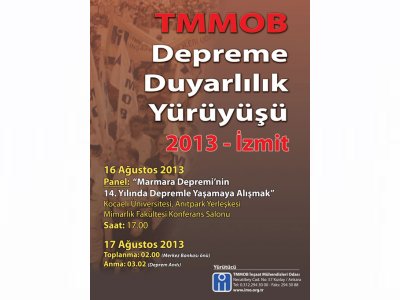 TMMOB DEPREME DUYARLILIK YÜRÜYÜŞÜ