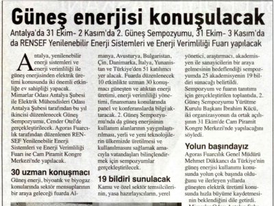 ANTALYA KÖRFEZ (GÜNEŞ ENERJİSİ KONUŞULACAK-29.10.2013)