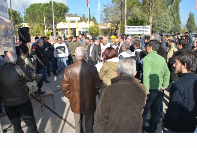 YATAĞAN TERMİK SANTRALİNDE DİRENİŞ ÇADIRI ZİYARET