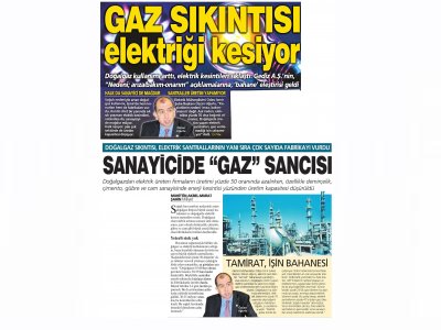 GAZ SIKINTISI ELEKTRİĞİ KESİYOR - 18.12.2013 - MİLLİYET EGE