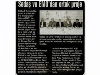 SEDAŞ VE EMO`DAN ORTAK PROJE-ÖZGÜR KOCAELİ