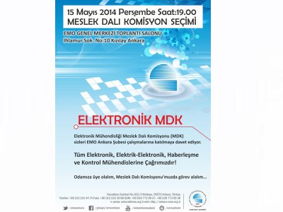 ELEKTRONİK MESLEK DALI KOMİSYONU SEÇİMİ YAPILACAK